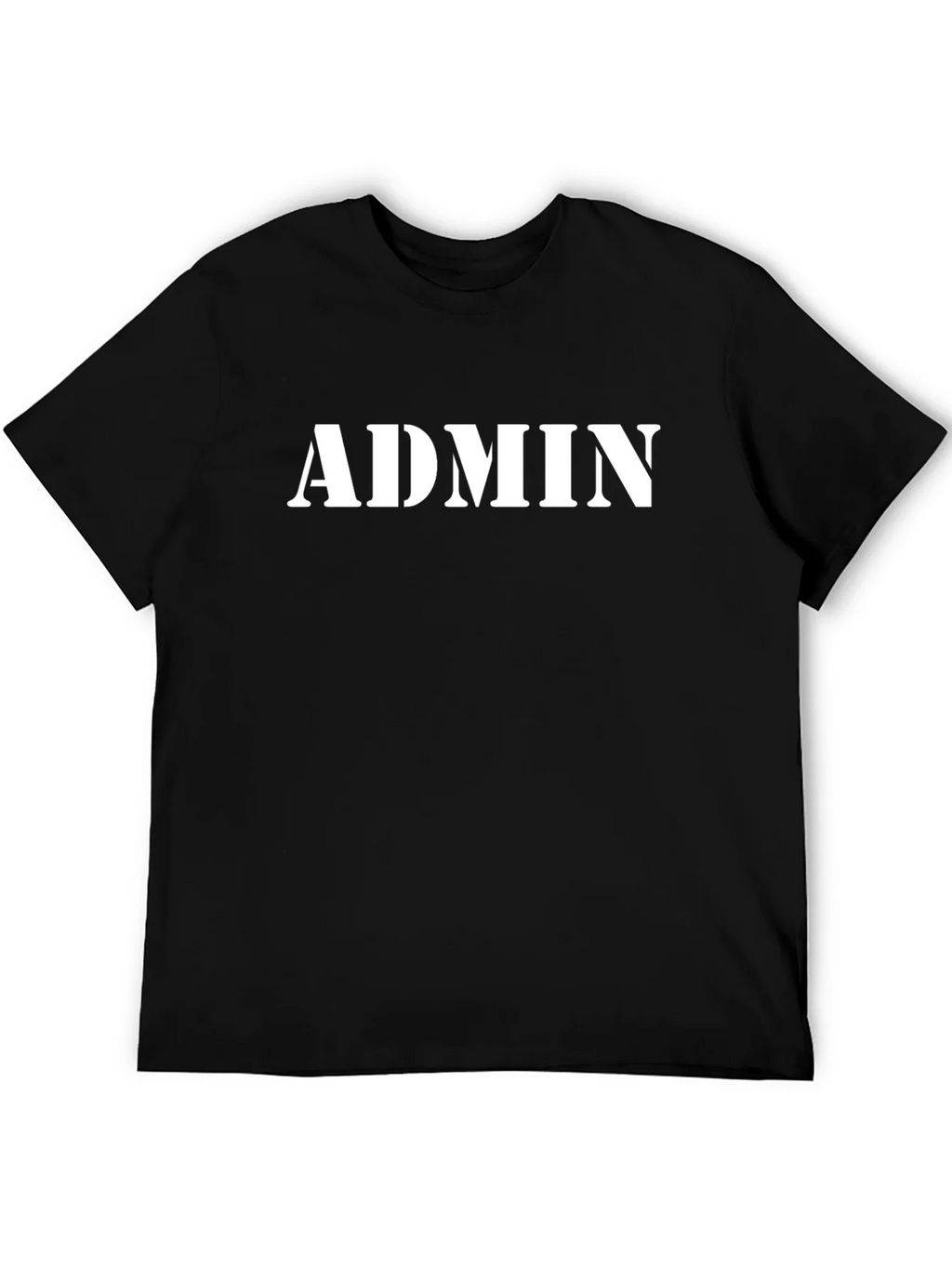Admin Print Black Crewneck T-Shirt product image 5