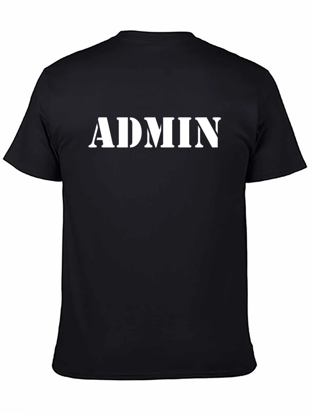 Admin Print Black Crewneck T-Shirt product image 4
