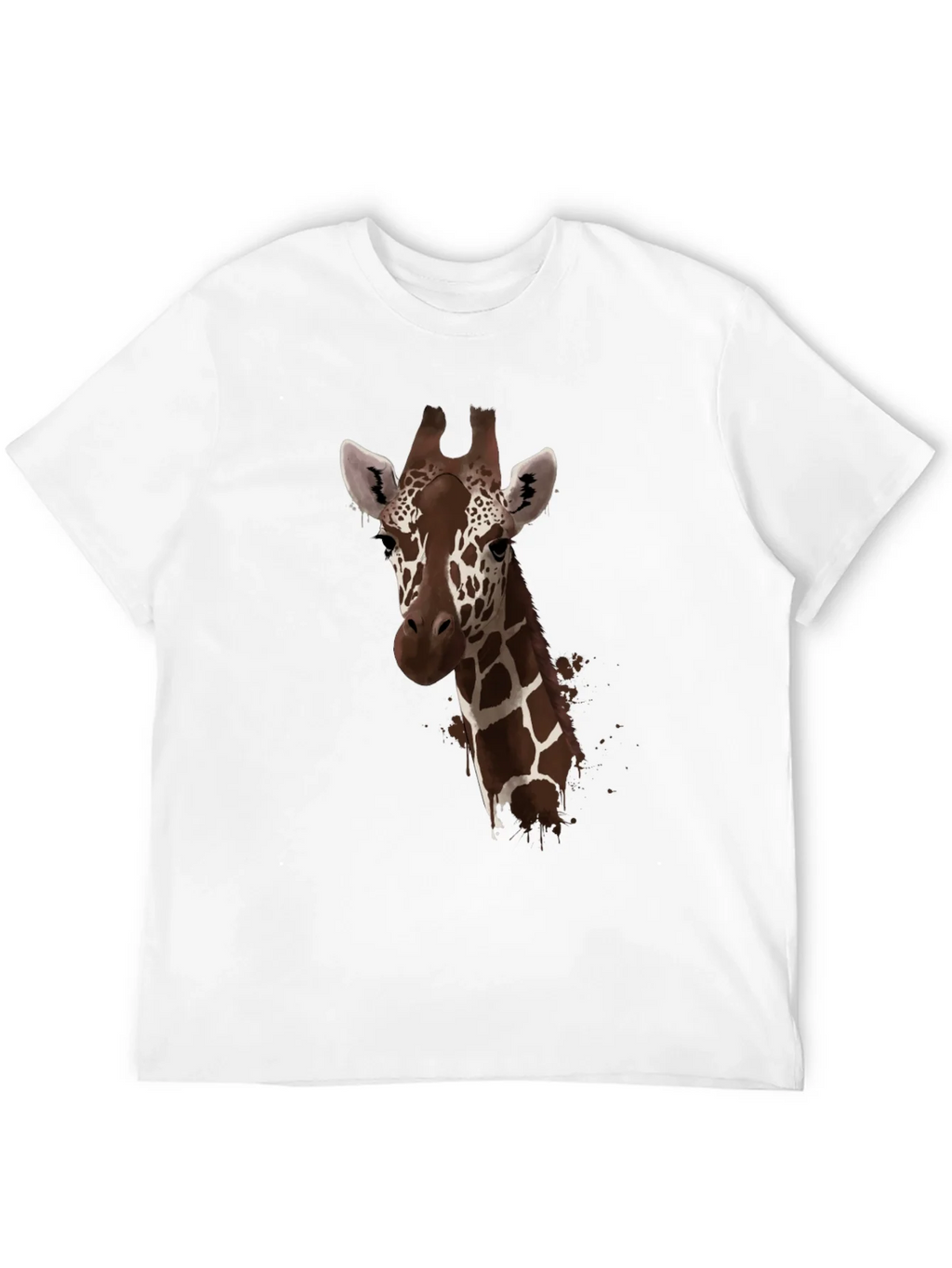 Giraffe Print Black T-Shirt - Stylish Animal Design product image 11