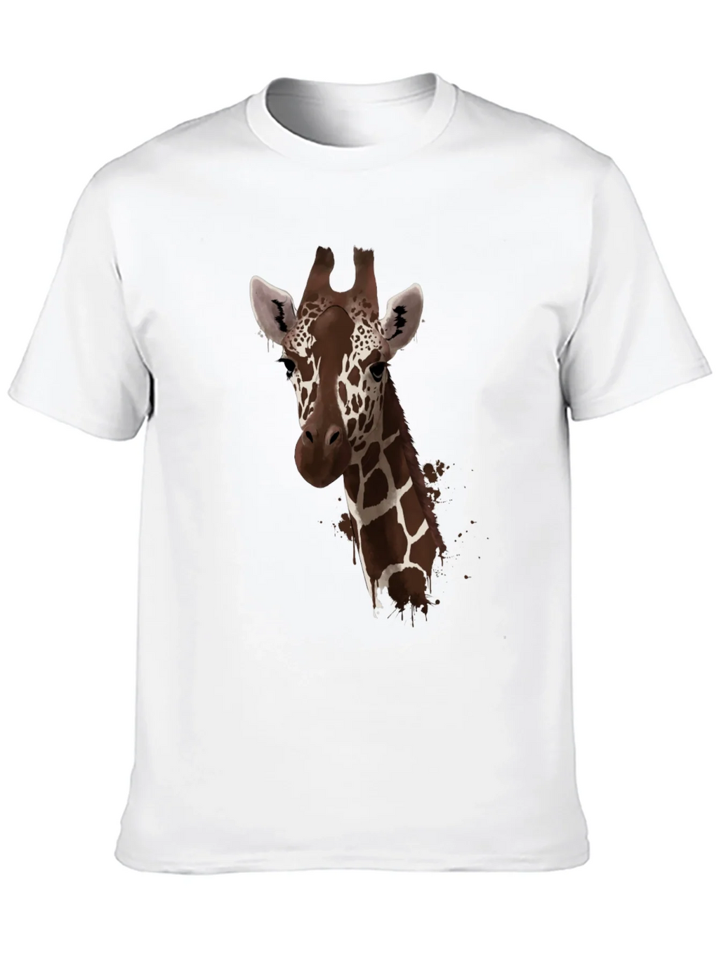 Giraffe Print Black T-Shirt - Stylish Animal Design product image 9