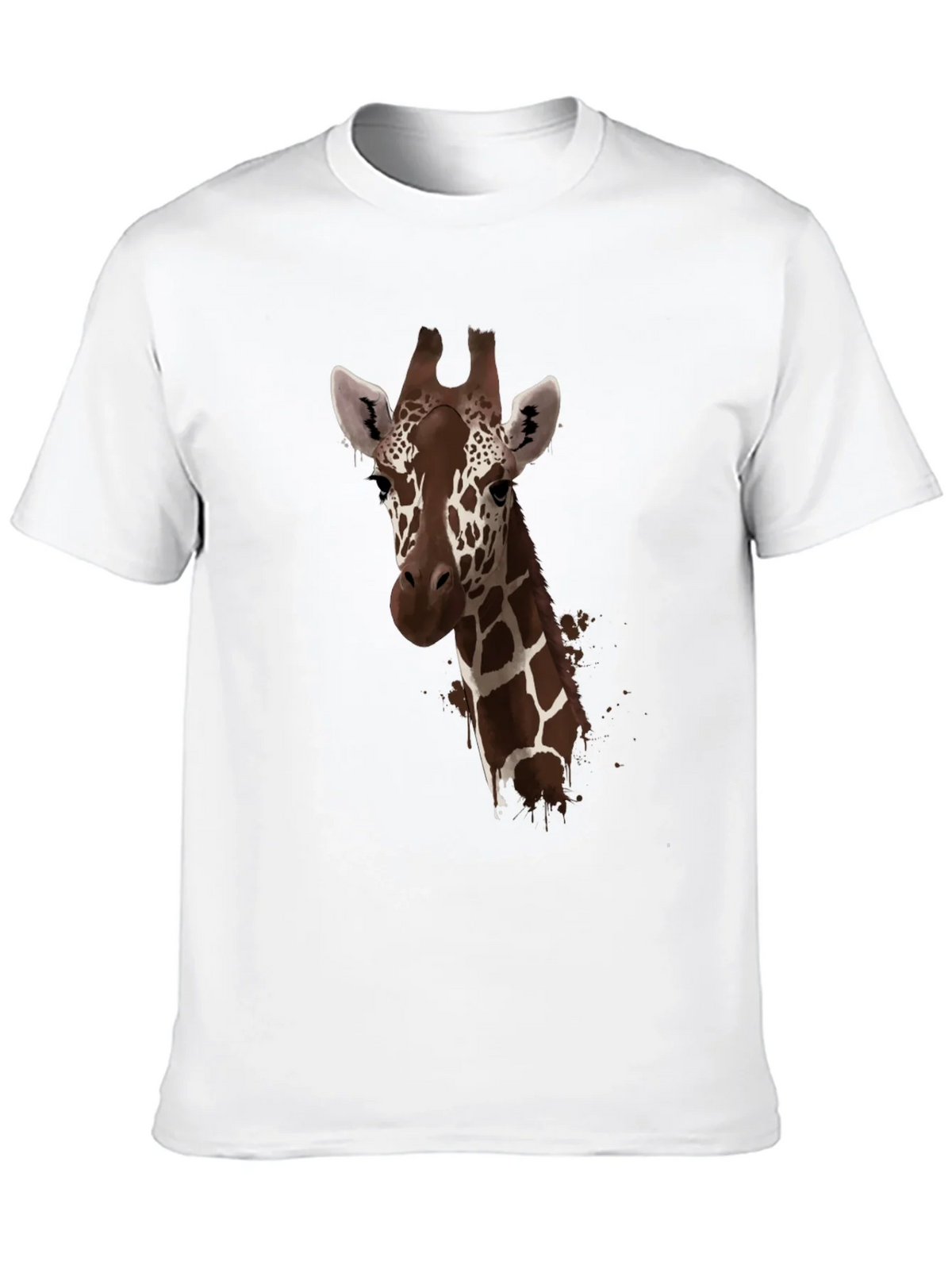 Giraffe Print Black T-Shirt - Stylish Animal Design product image 9