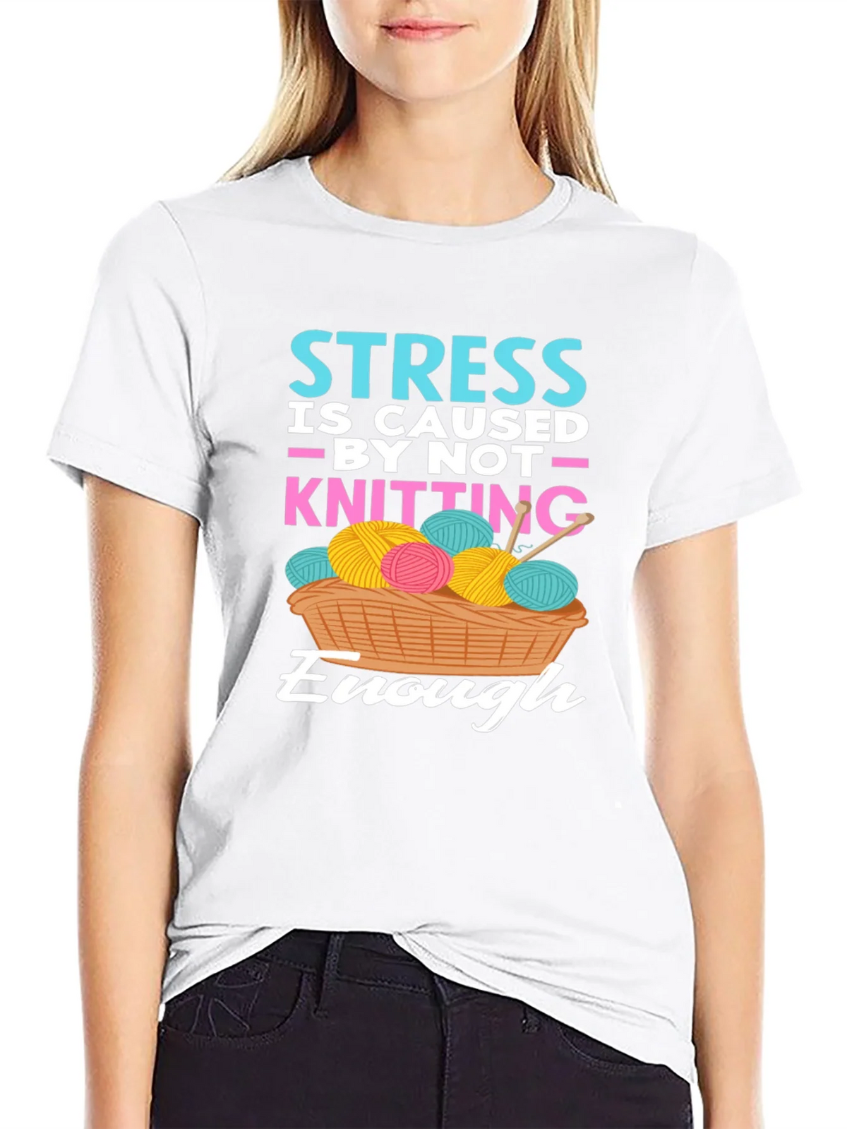 Knitting Lovers T-Shirt - Stress Relief Design product image 1