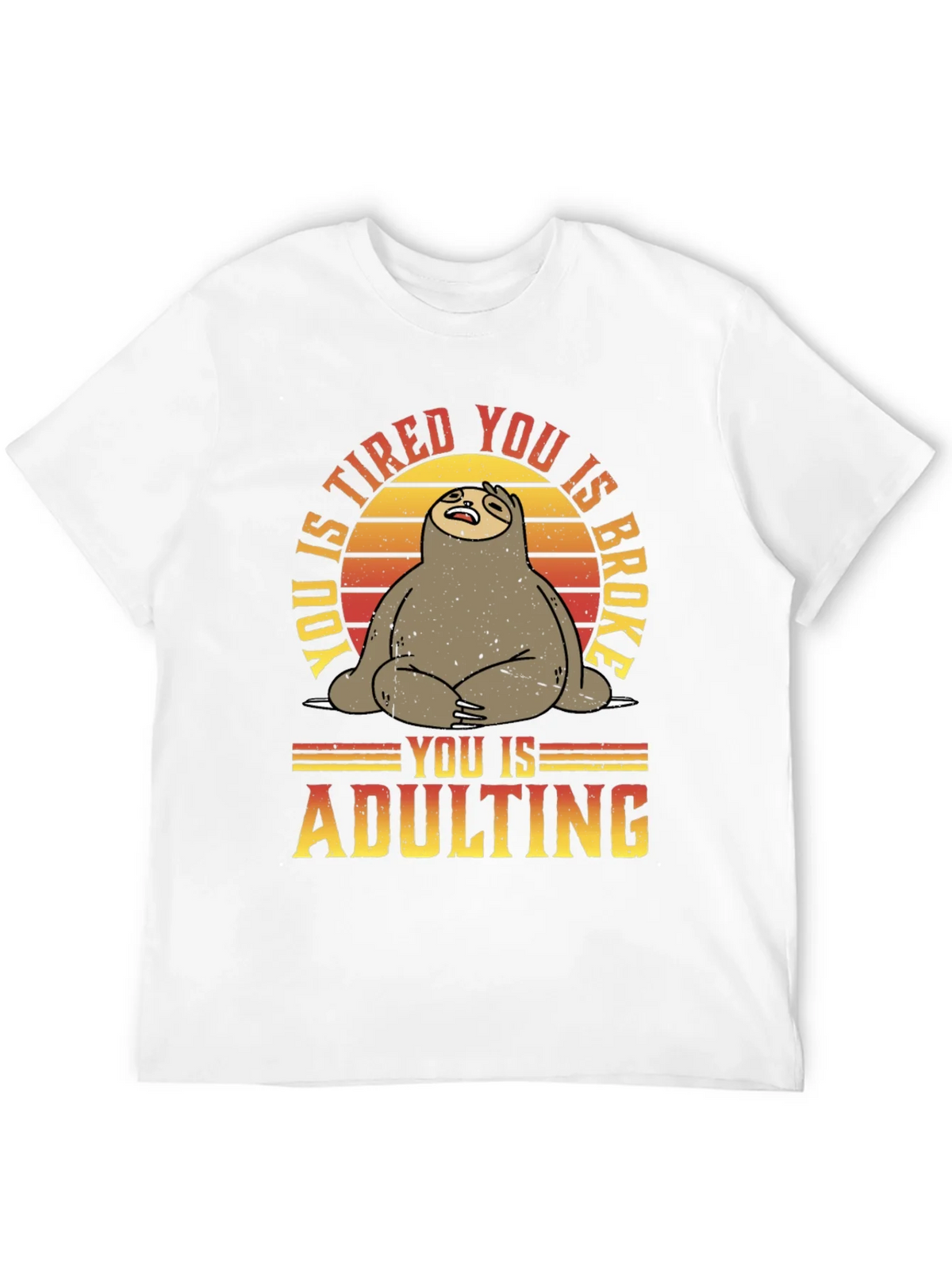 Funny Sloth Adulting Graphic T-Shirt product image 11