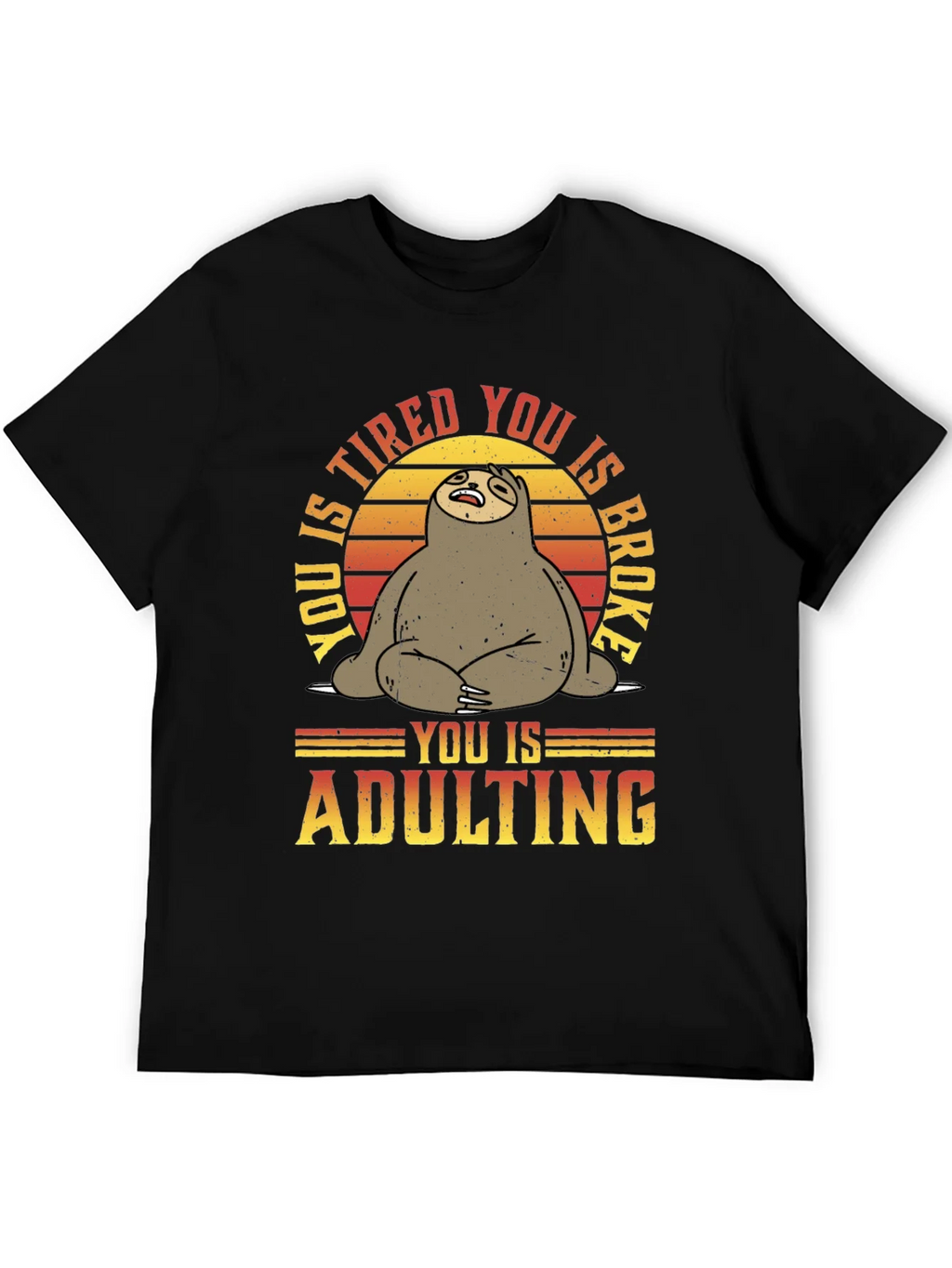 Funny Sloth Adulting Graphic T-Shirt product image 5