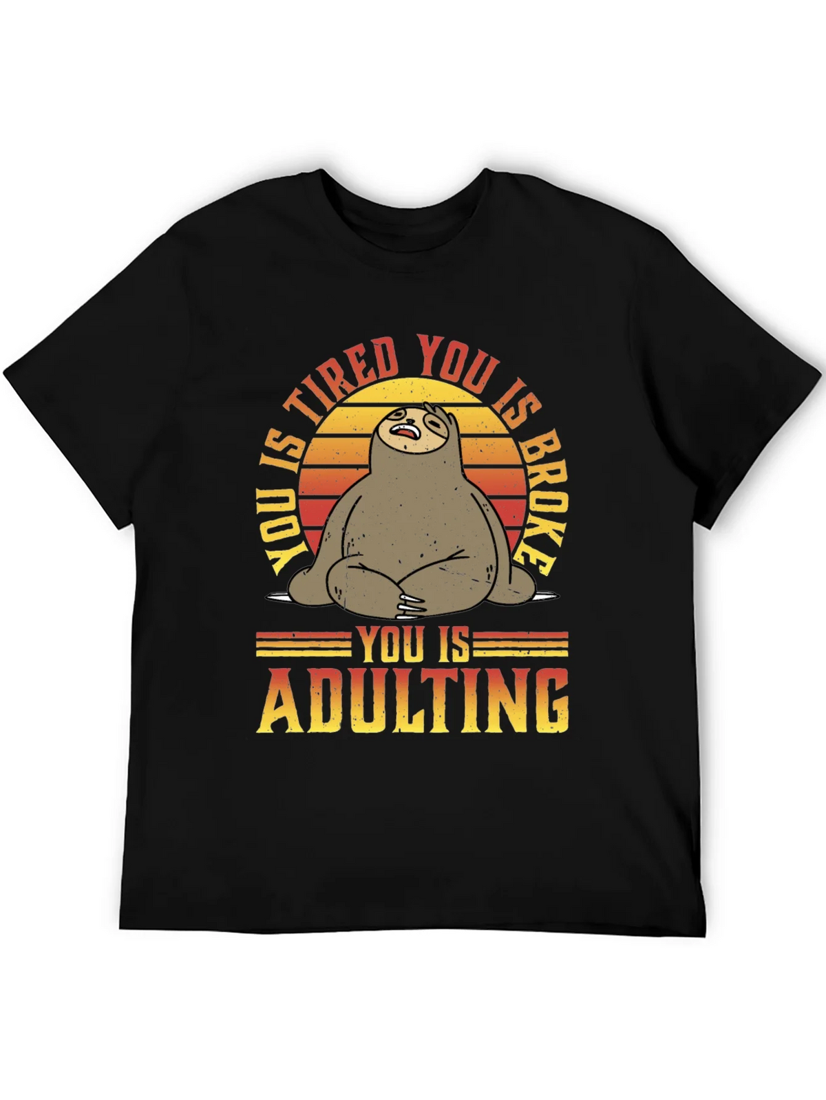 Funny Sloth Adulting Graphic T-Shirt product image 5