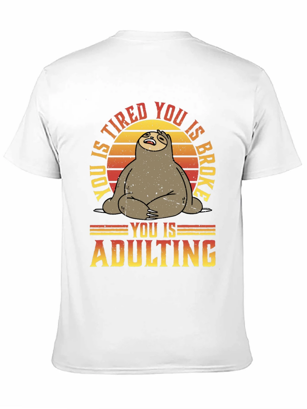 Funny Sloth Adulting Graphic T-Shirt product image 10