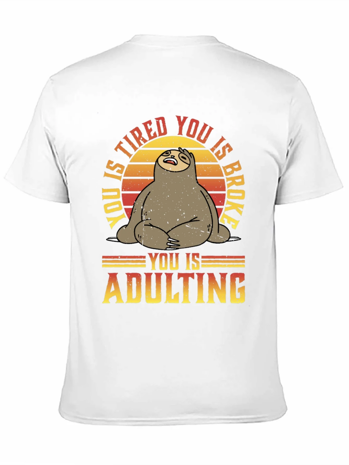Funny Sloth Adulting Graphic T-Shirt product image 10