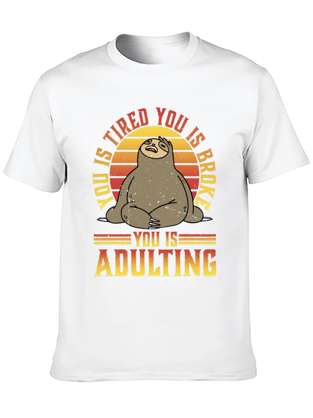Funny Sloth Adulting Graphic T-Shirt product image 9