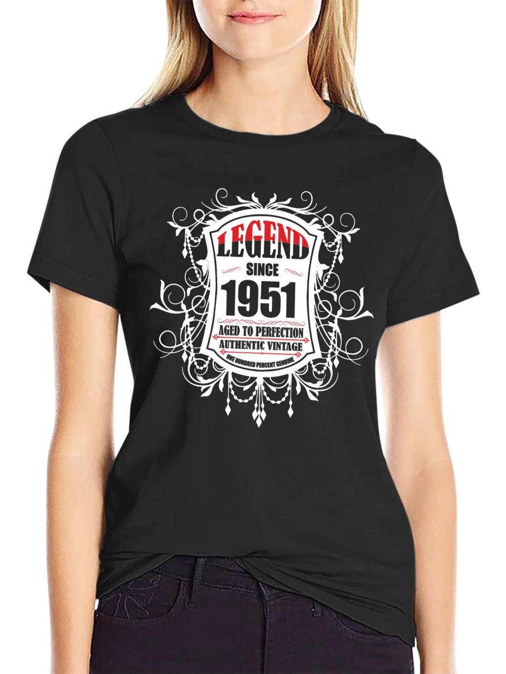 Legend Since 1951 Aged To Perfection Black T-Shirt product image 2