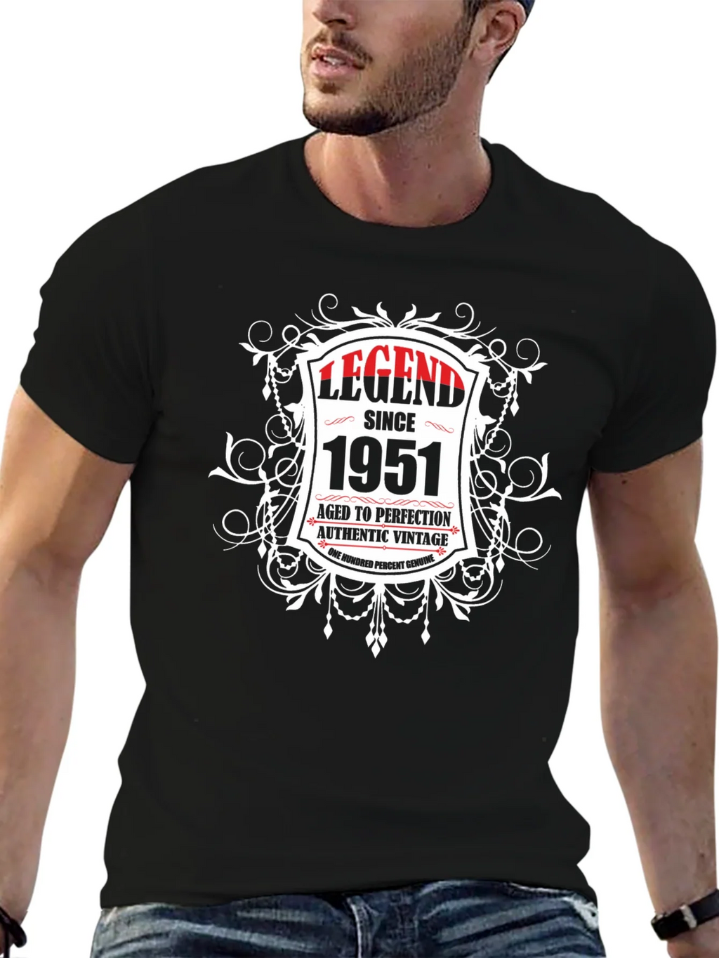 Legend Since 1951 Aged To Perfection Black T-Shirt product image 6