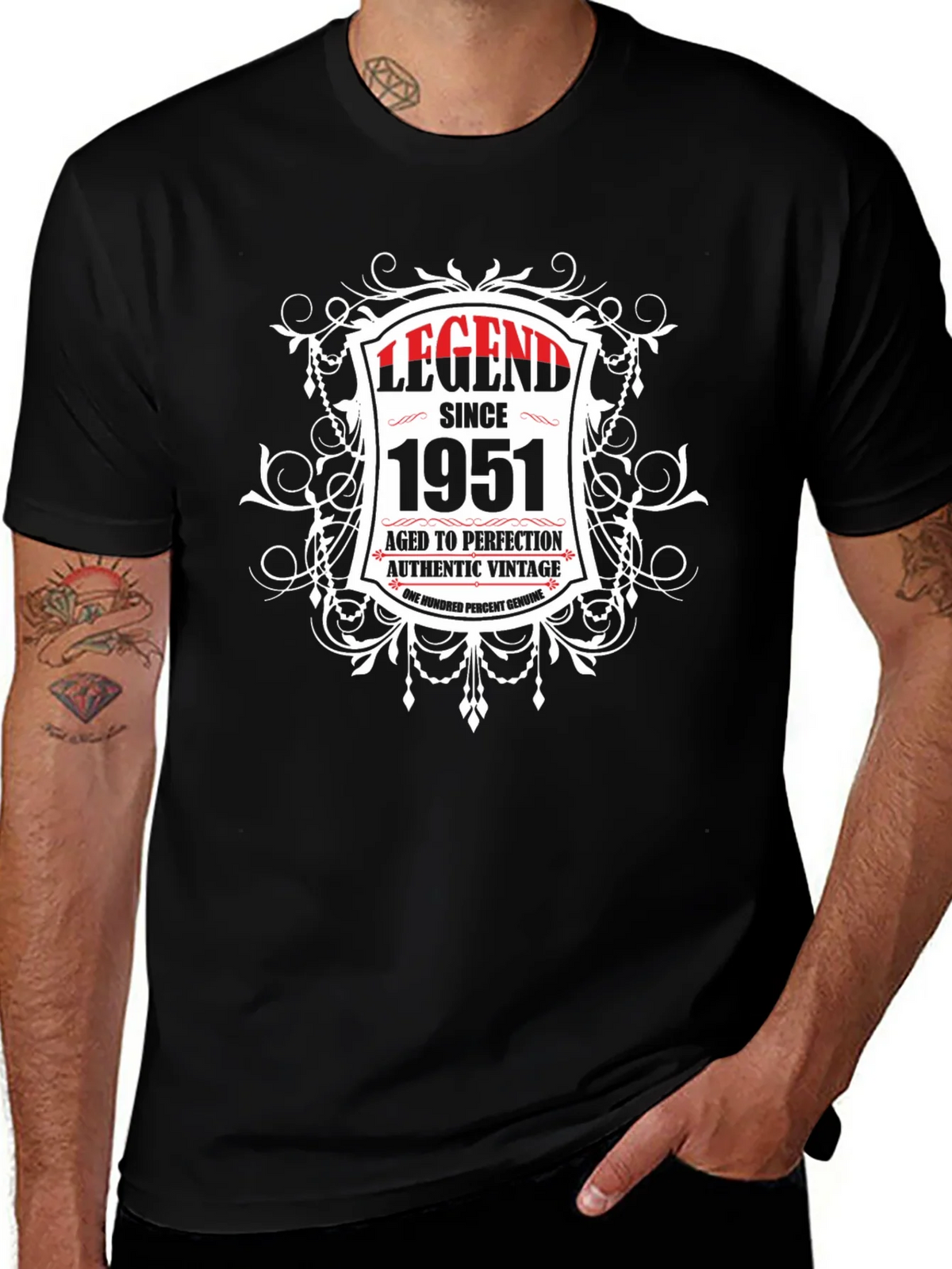 Legend Since 1951 Aged To Perfection Black T-Shirt product image 1