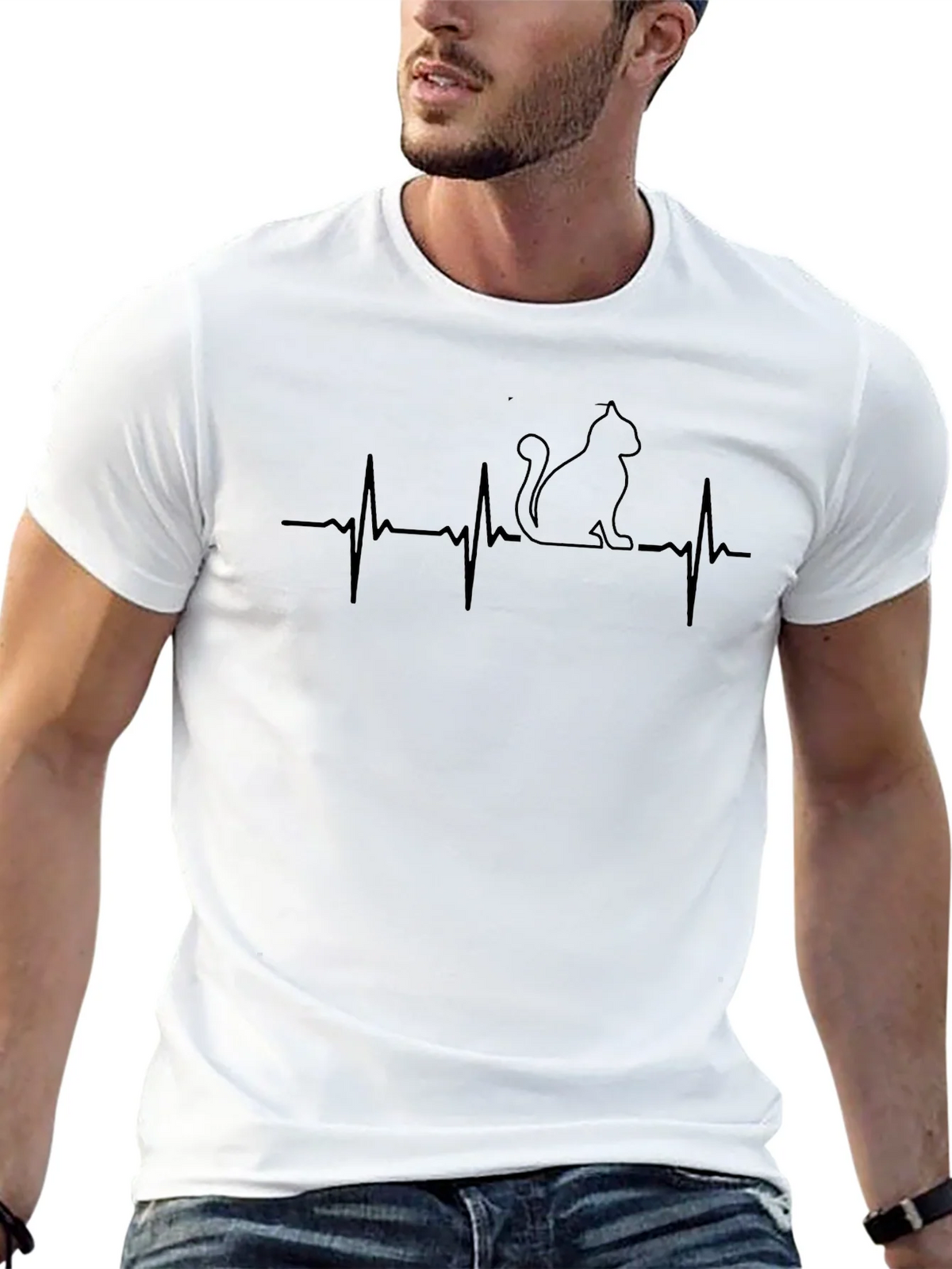 Cat Heartbeat T-Shirt - Purrfect for Lovers product image 12