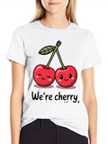 Cute Cherry Graphic T-Shirt - Were product image 1