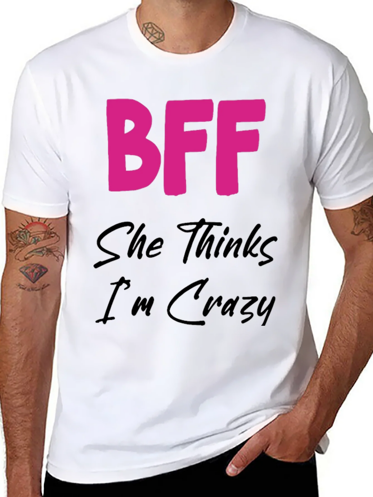 BFF Crazy Graphic Tee - Best Friends Forever Shirt product image 7