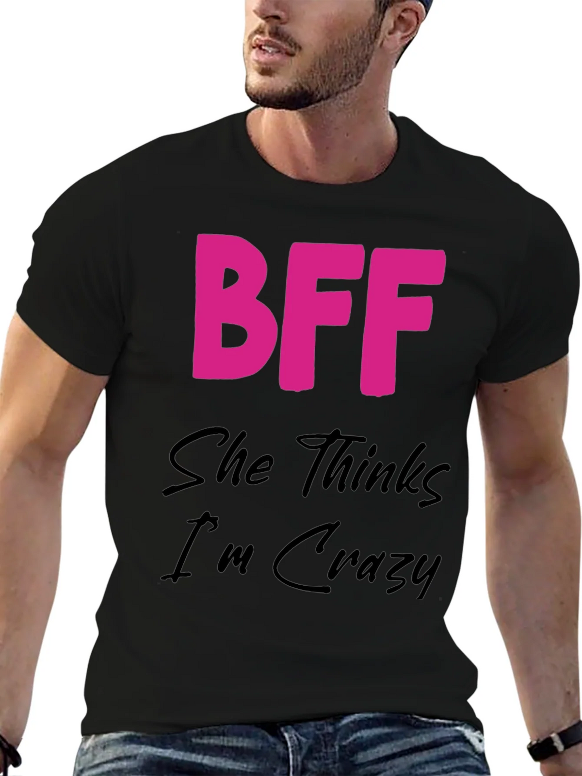 BFF Crazy Graphic Tee - Best Friends Forever Shirt product image 6