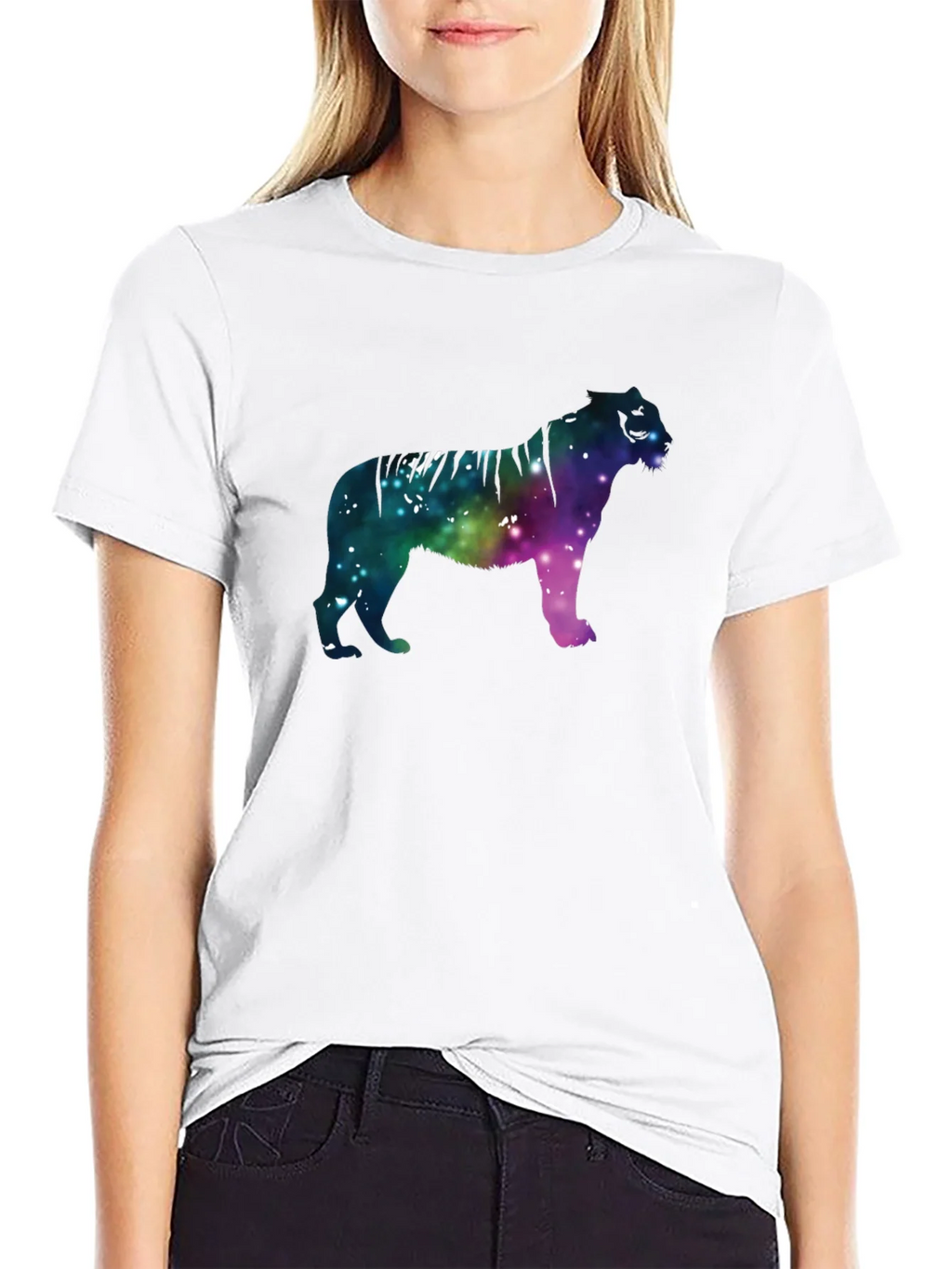 Galaxy Tiger Graphic Black Tee product image 8