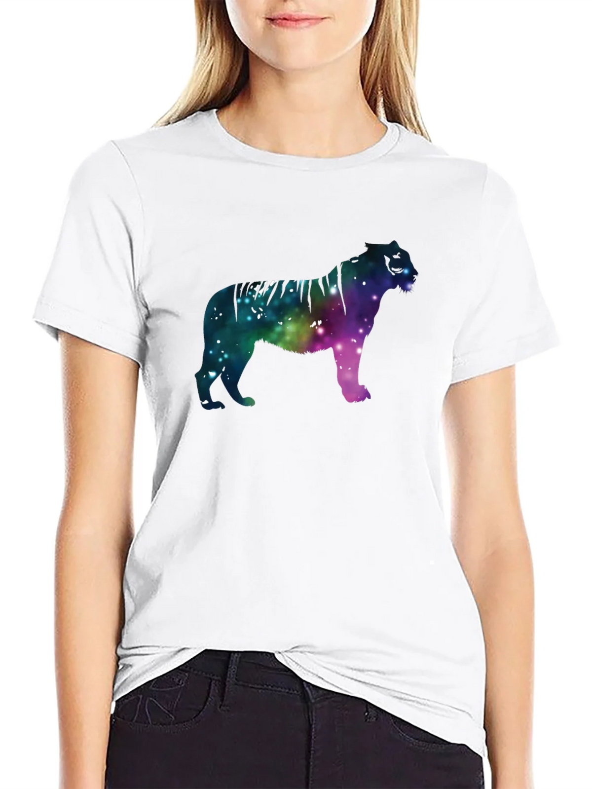 Galaxy Tiger Graphic Black Tee product image 8