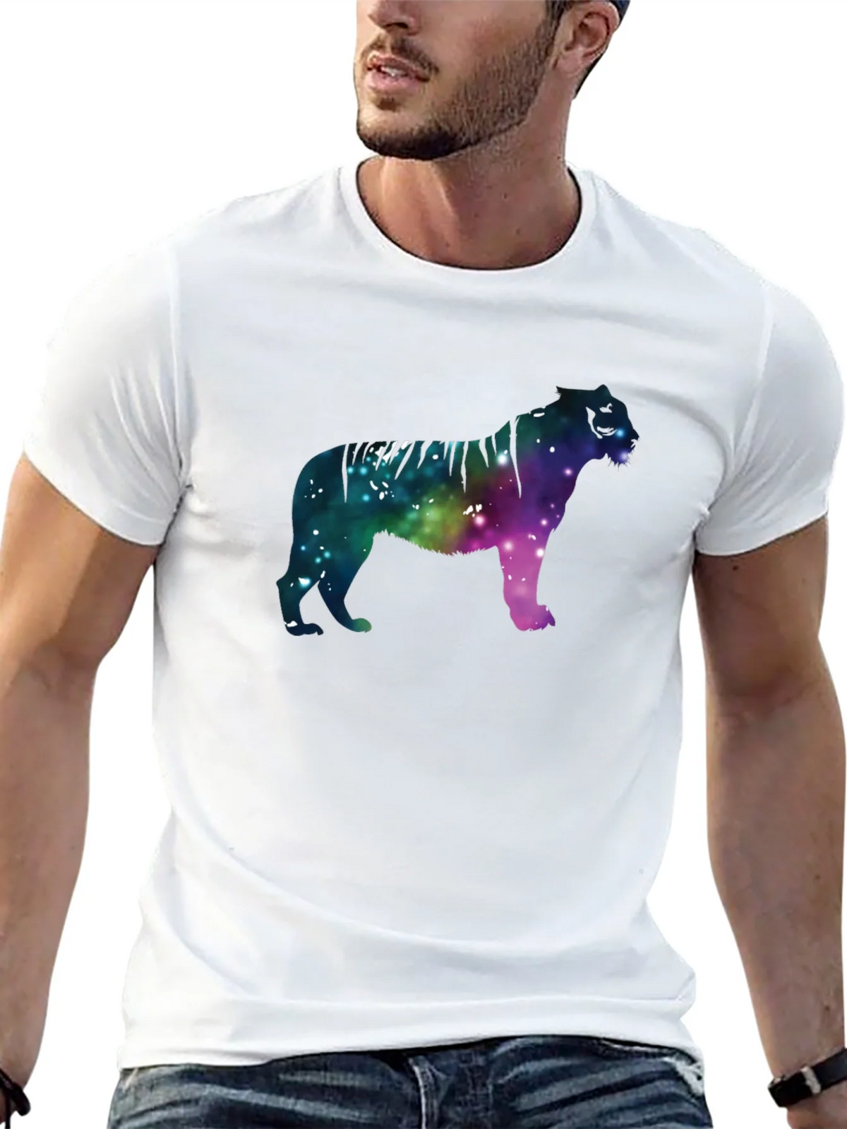 Galaxy Tiger Graphic Black Tee product image 12