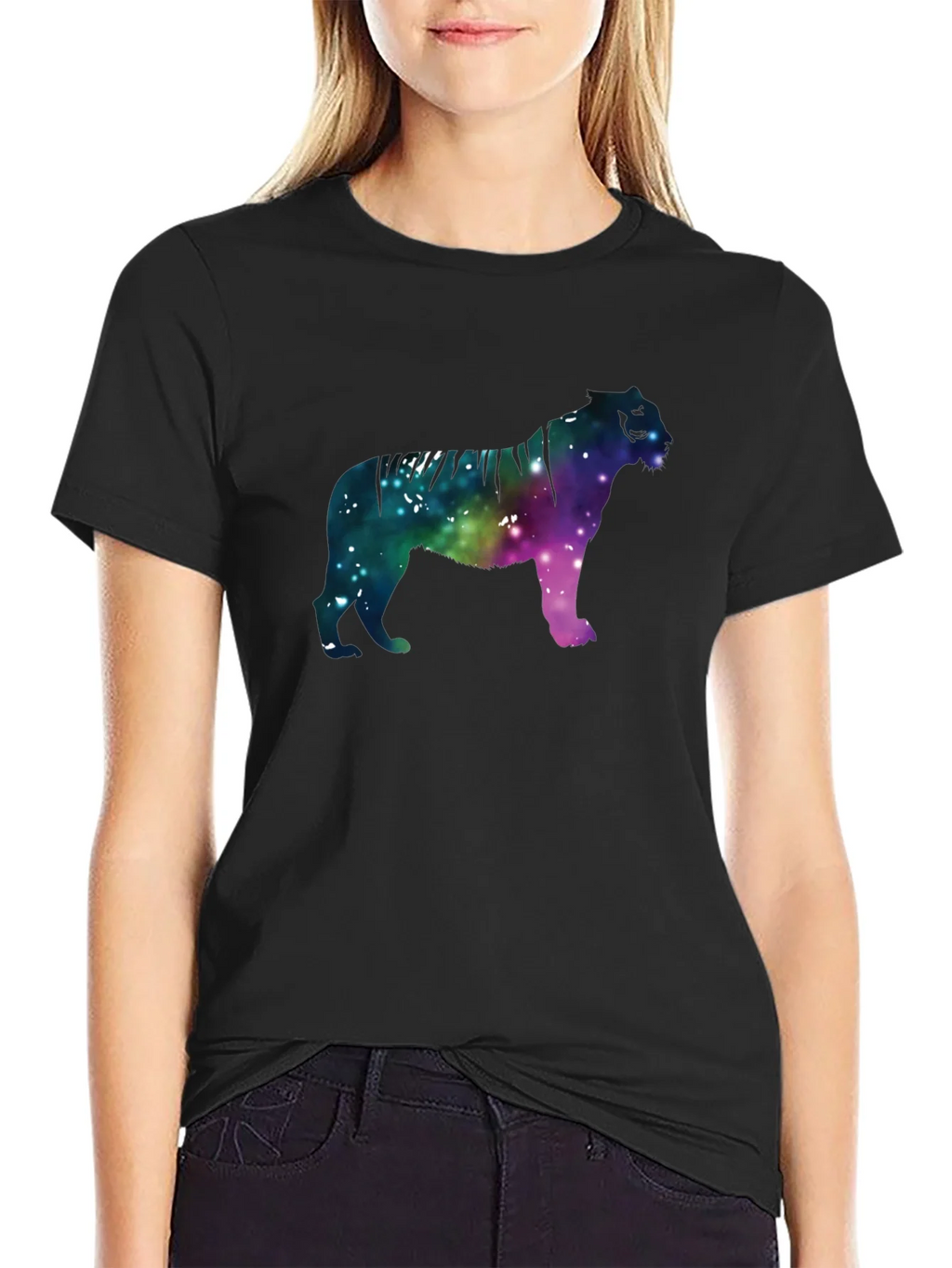 Galaxy Tiger Graphic Black Tee product image 2