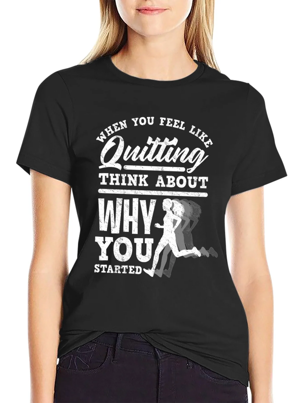 Motivational Running T-Shirt: Dont Quit! product image 2