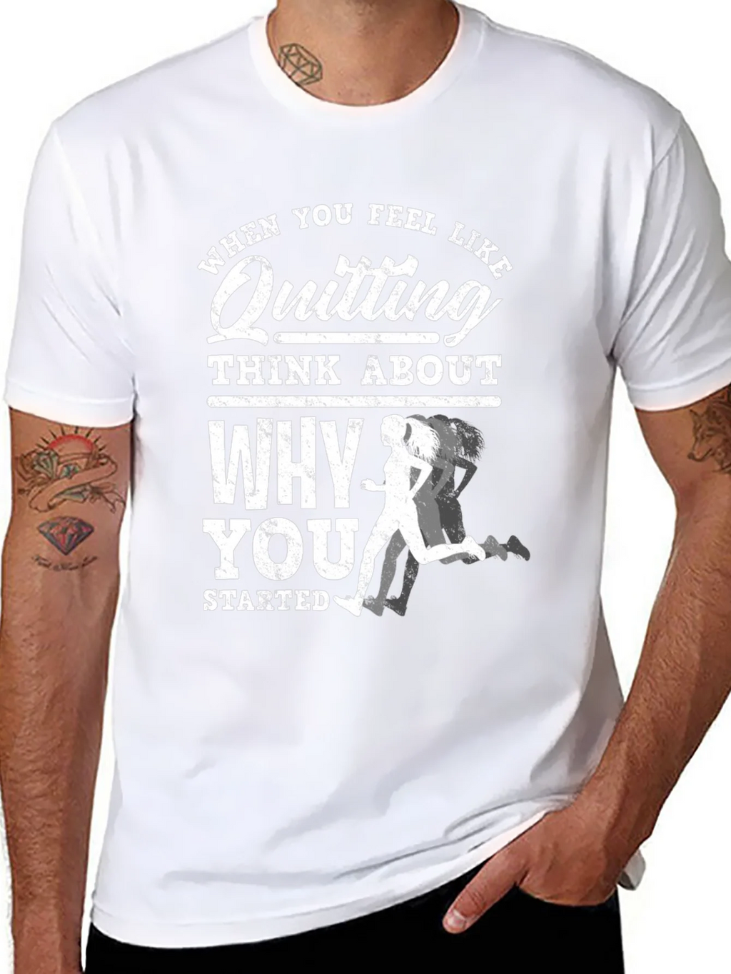 Motivational Running T-Shirt: Dont Quit! product image 7