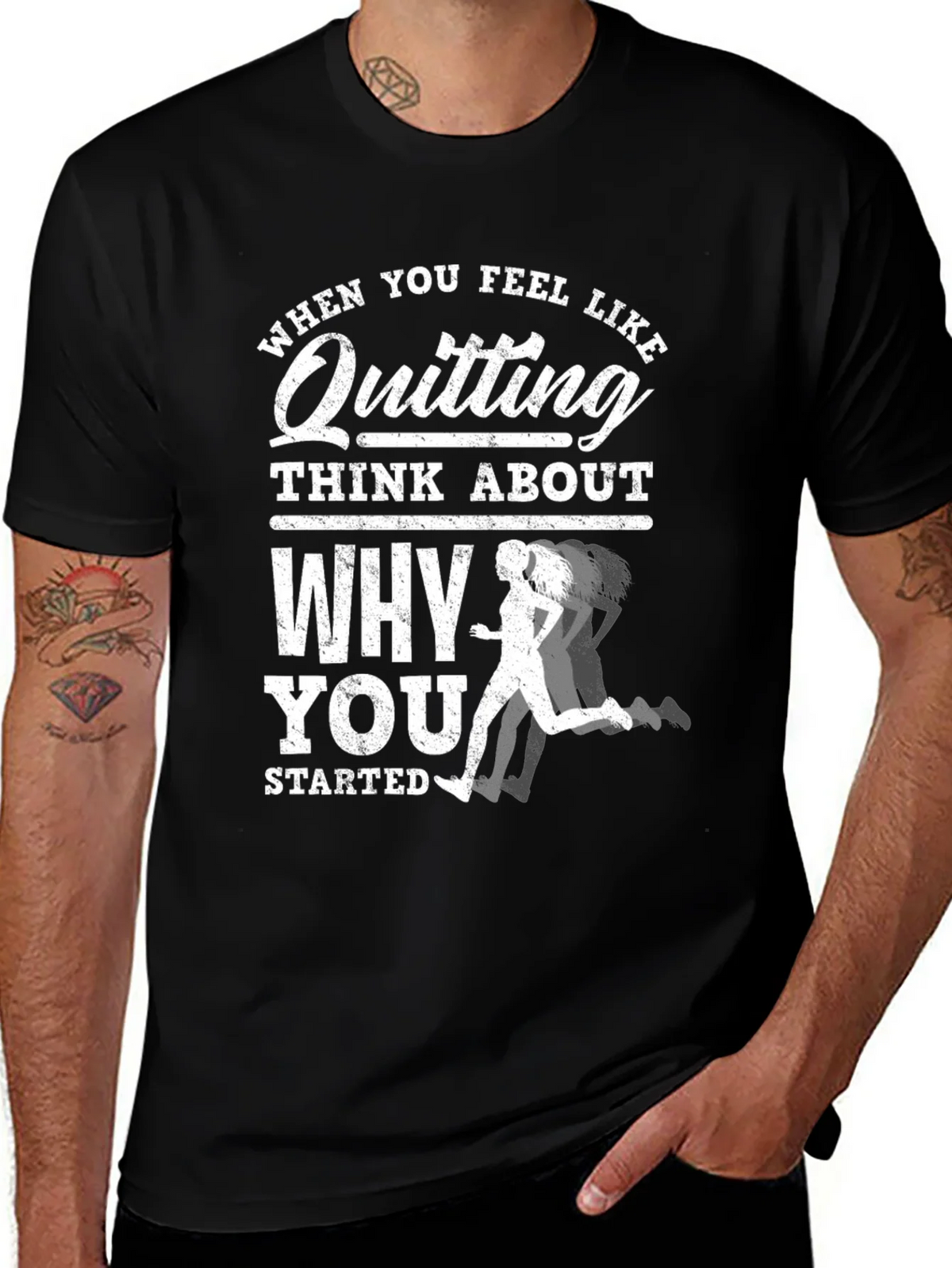 Motivational Running T-Shirt: Dont Quit! product image 1