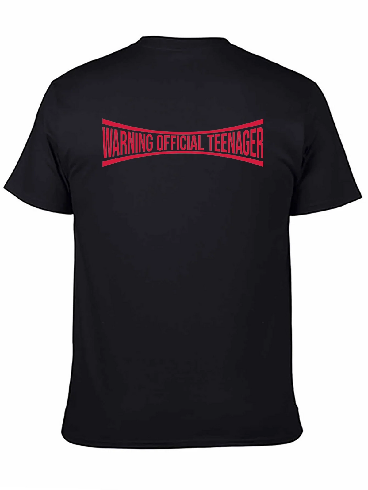 Warning Official Teenager T-Shirt - Black Cotton Tee product image 4