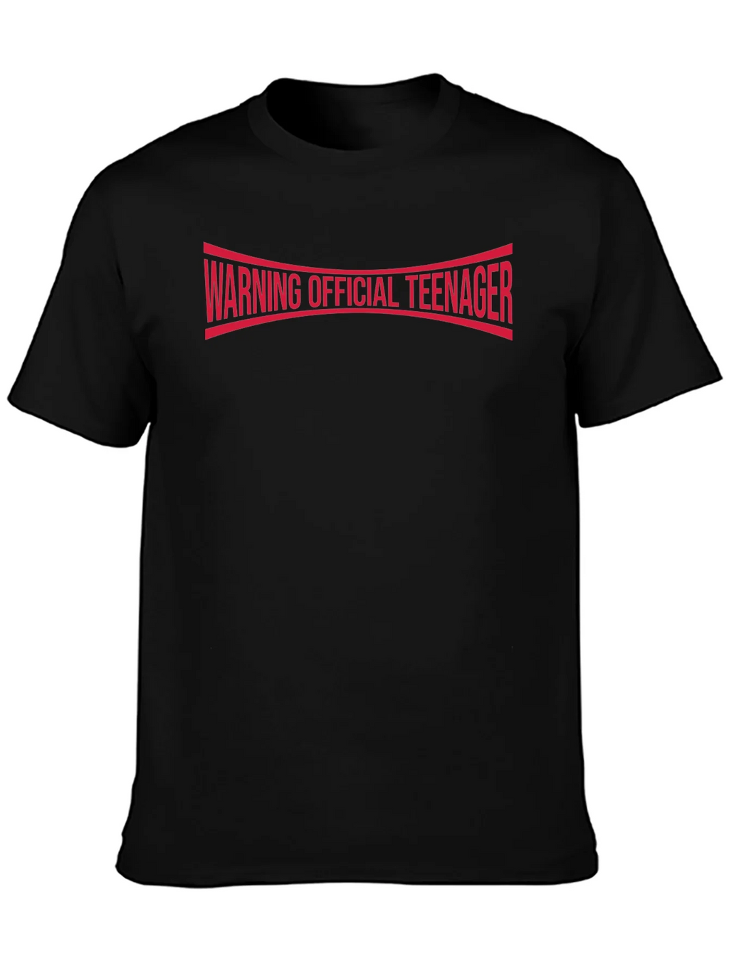 Warning Official Teenager T-Shirt - Black Cotton Tee product image 3