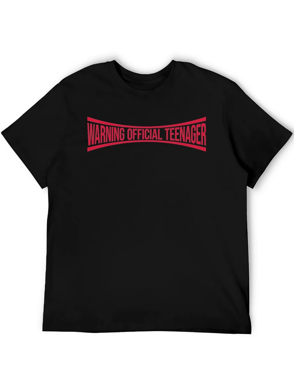 Warning Official Teenager T-Shirt - Black Cotton Tee product image 5