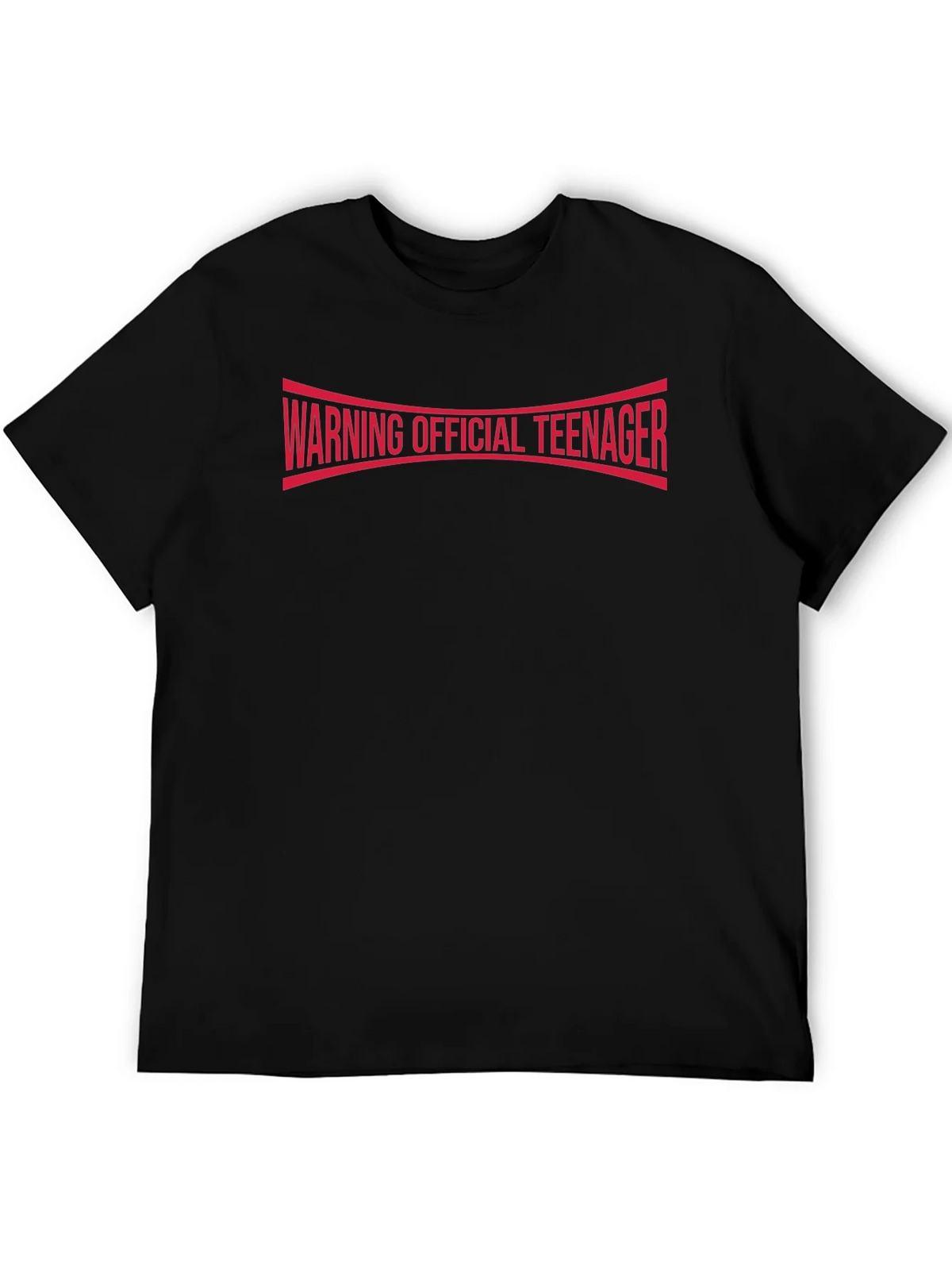 Warning Official Teenager T-Shirt - Black Cotton Tee product image 5