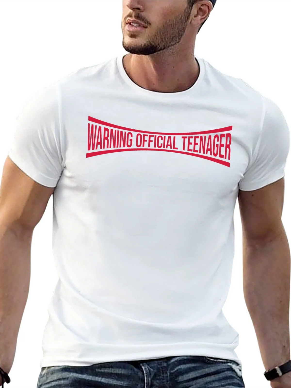 Warning Official Teenager T-Shirt - Black Cotton Tee product image 12
