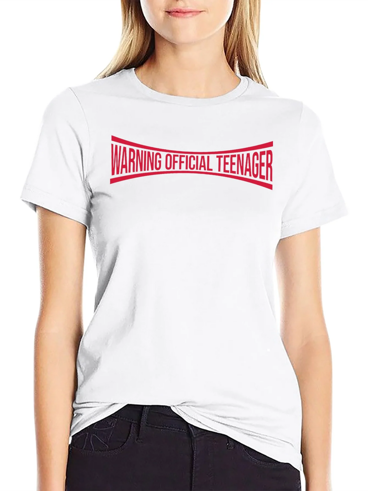 Warning Official Teenager T-Shirt - Black Cotton Tee product image 8