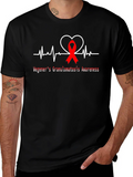 Wegeners Awareness Ribbon Heartbeat T-Shirt product image 1