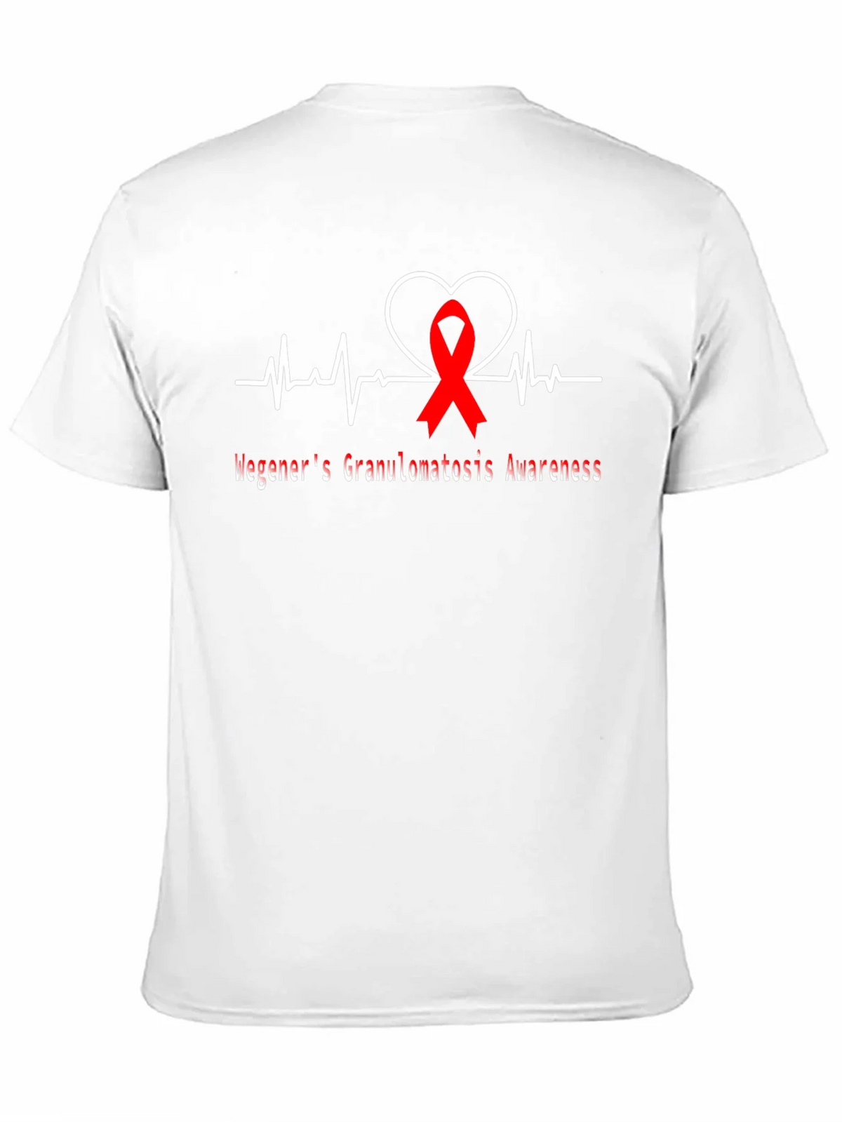Wegeners Awareness Ribbon Heartbeat T-Shirt product image 10