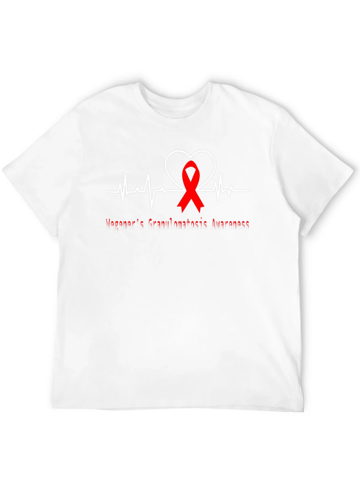 Wegeners Awareness Ribbon Heartbeat T-Shirt product image 11