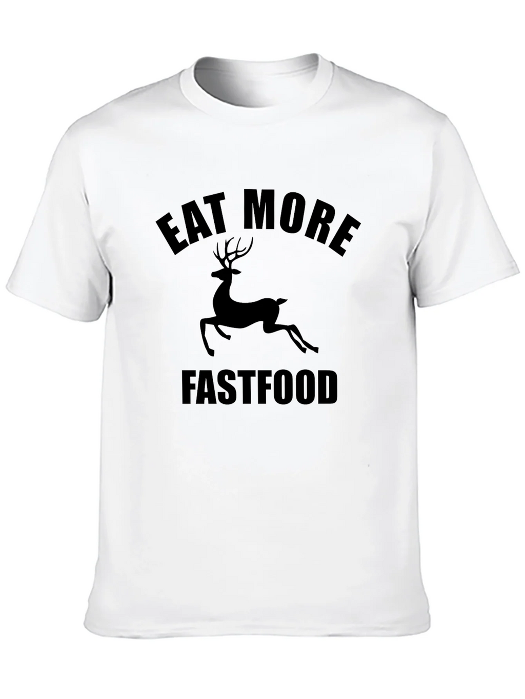 Eat More Fastfood Deer Graphic Tee - Black product image 7