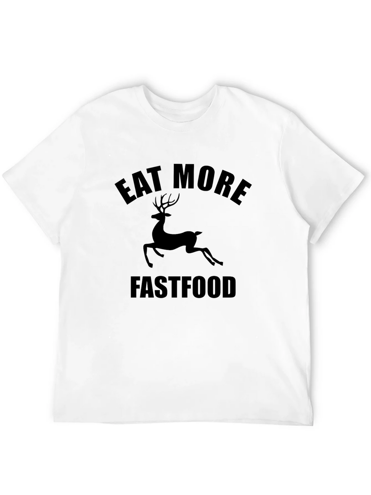 Eat More Fastfood Deer Graphic Tee - Black product image 9