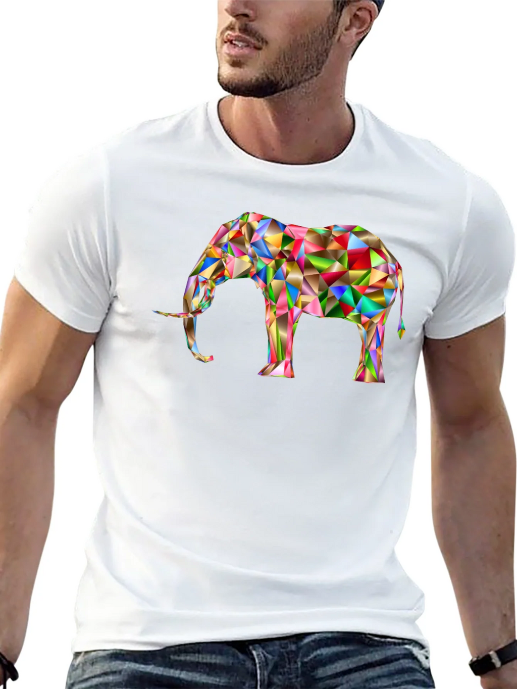 Geometric Elephant Graphic Tee - Modern Art Shirt product image 12