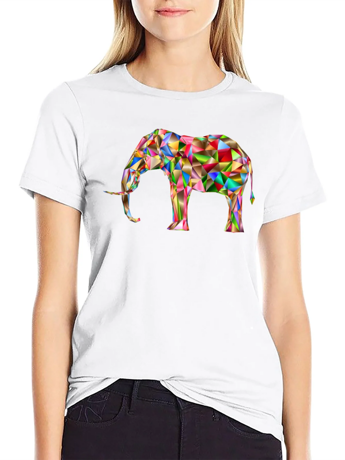 Geometric Elephant Graphic Tee - Modern Art Shirt product image 8