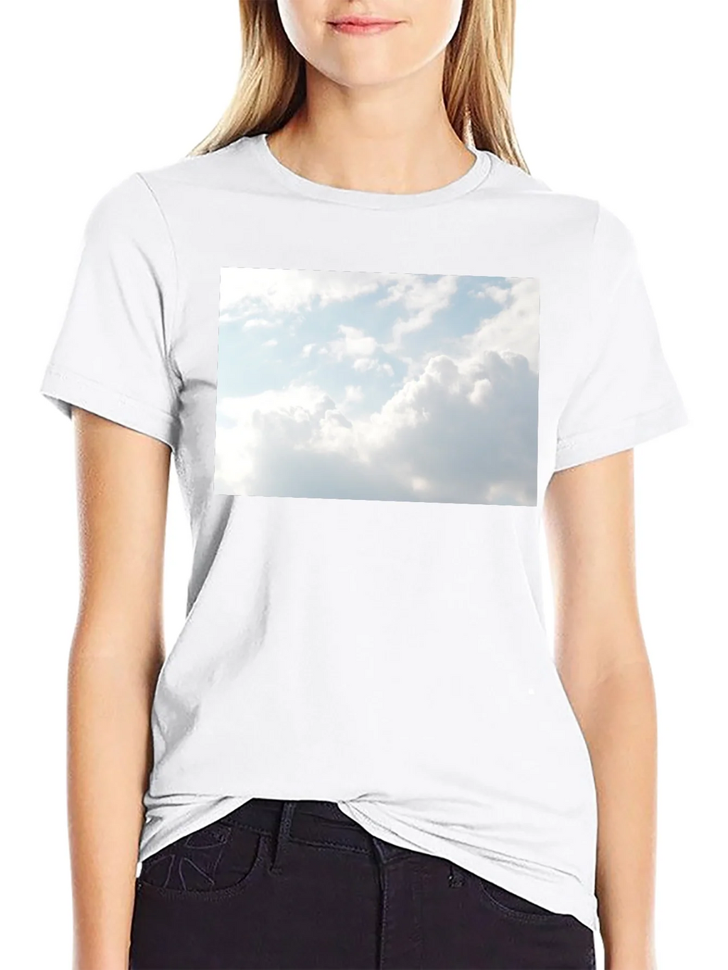 Sky Graphic Black Tee - Cotton Blend Comfort product image 8