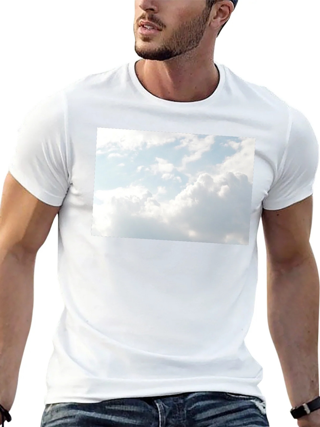 Sky Graphic Black Tee - Cotton Blend Comfort product image 12