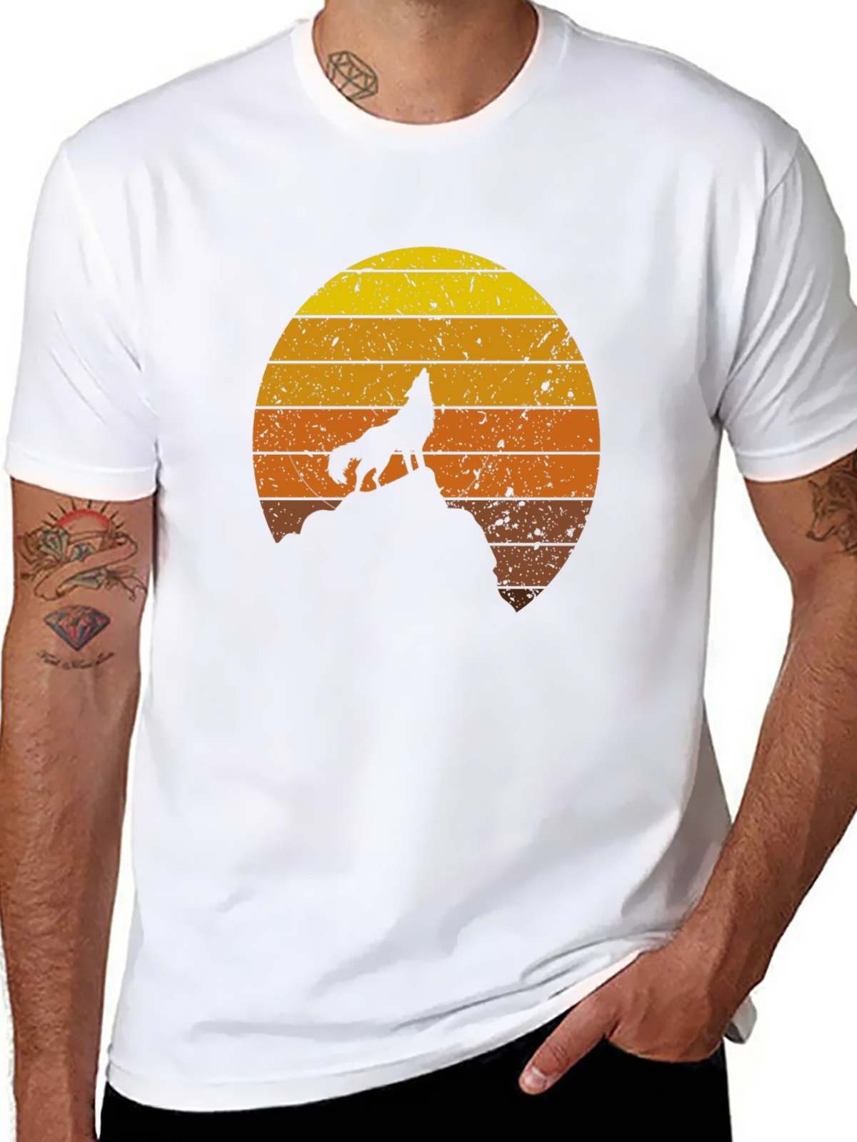 Wolf Sunset Graphic Tee - Unisex product image 7