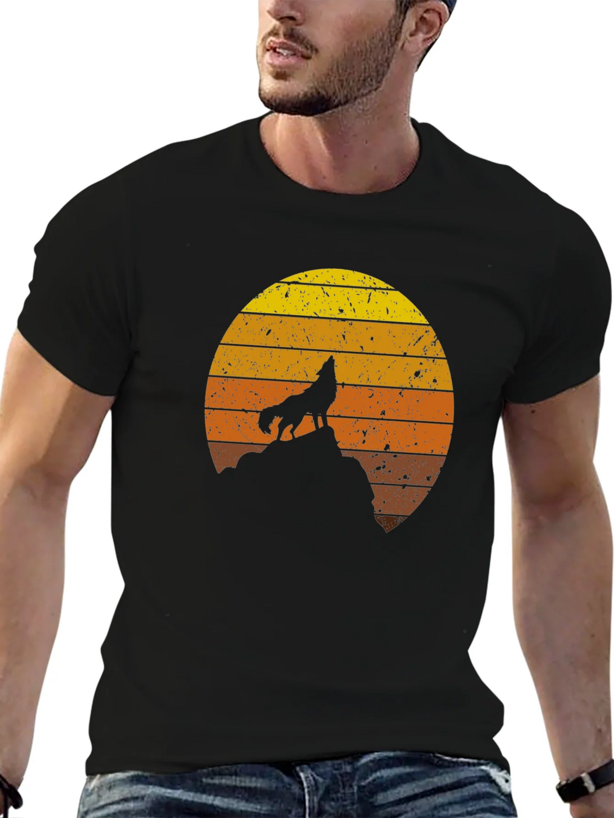 Wolf Sunset Graphic Tee - Unisex product image 6