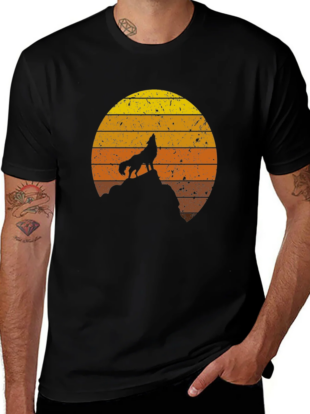 Wolf Sunset Graphic Tee - Unisex product image 1