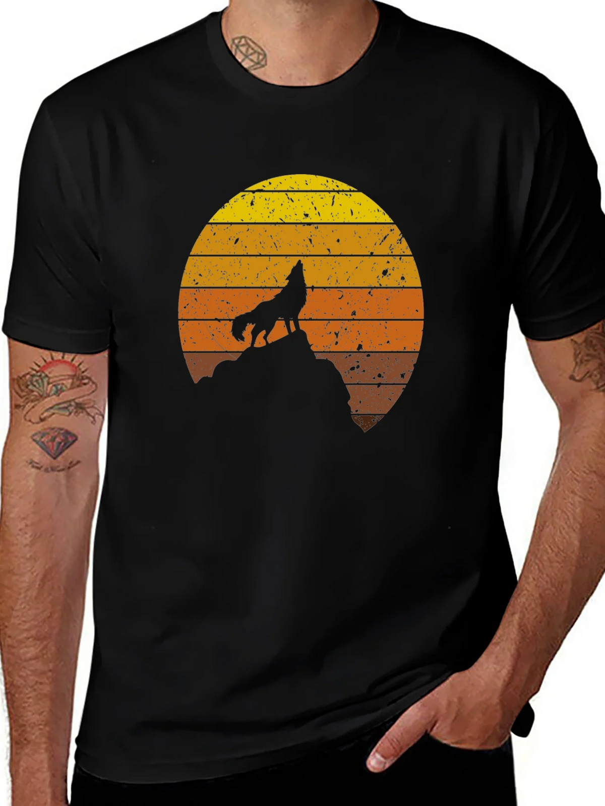Wolf Sunset Graphic Tee - Unisex product image 1