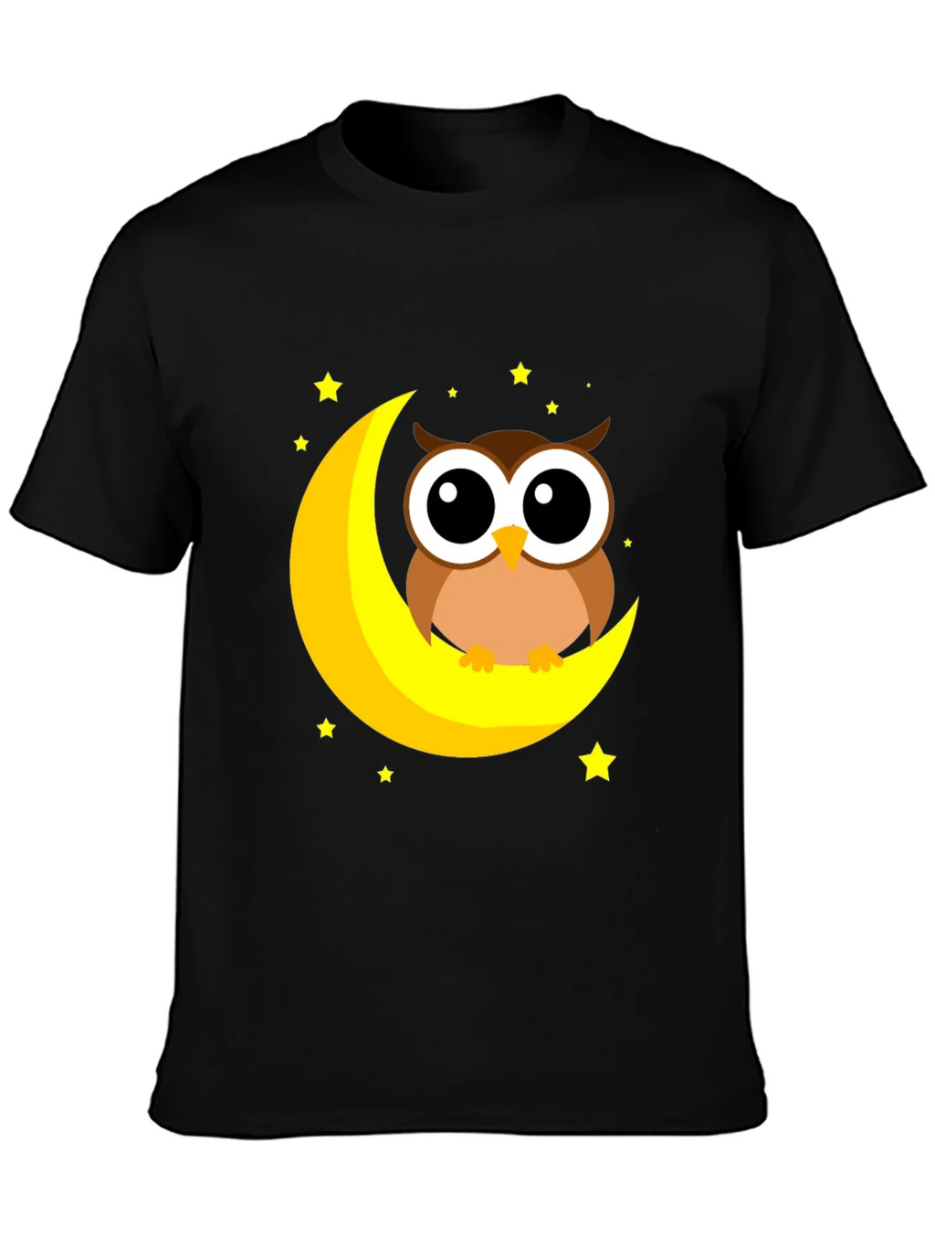 Cute Owl on Moon Graphic Tee product image 3