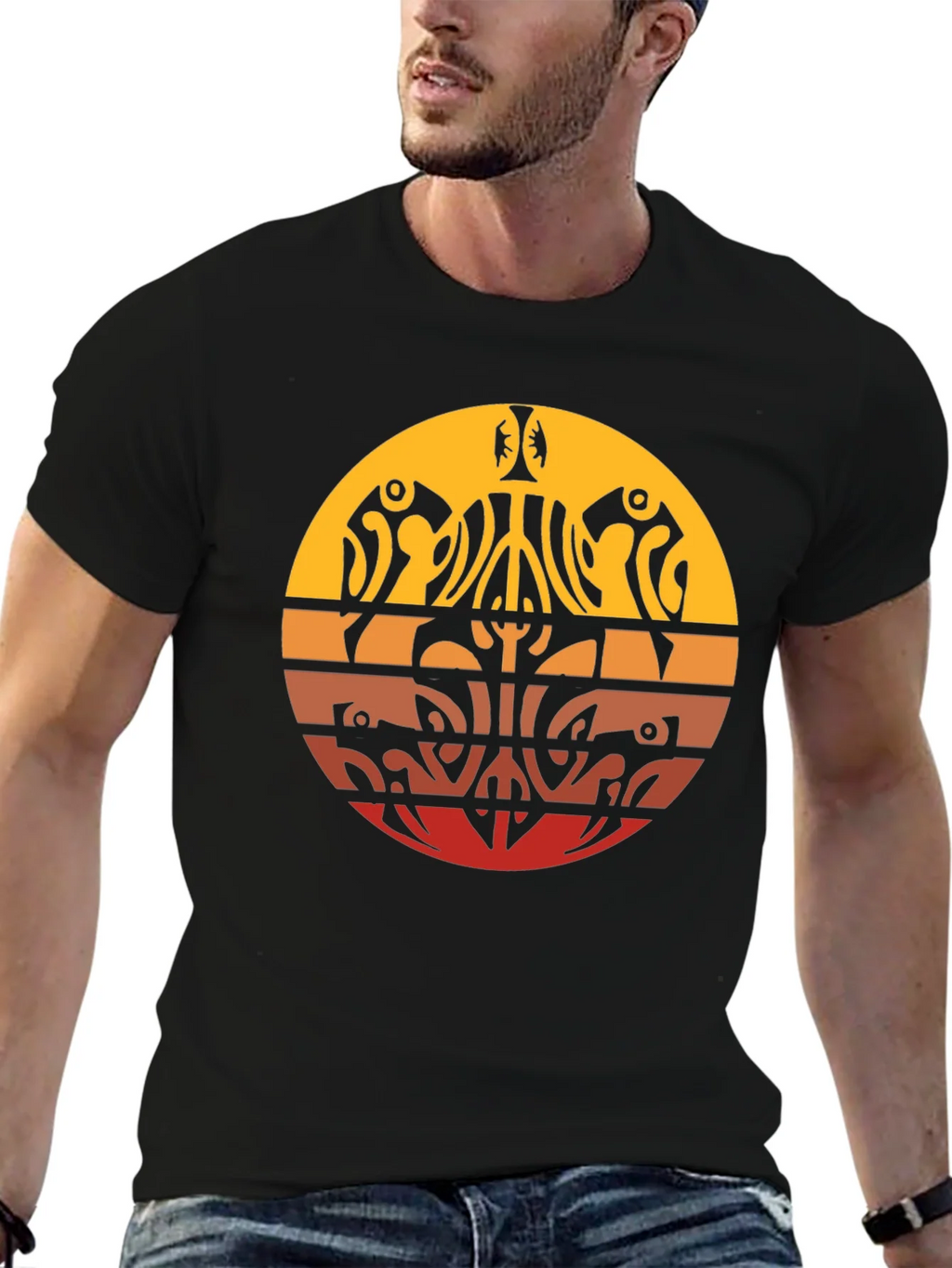 Tribal Sunset Graphic Tee - Casual Comfort product image 6