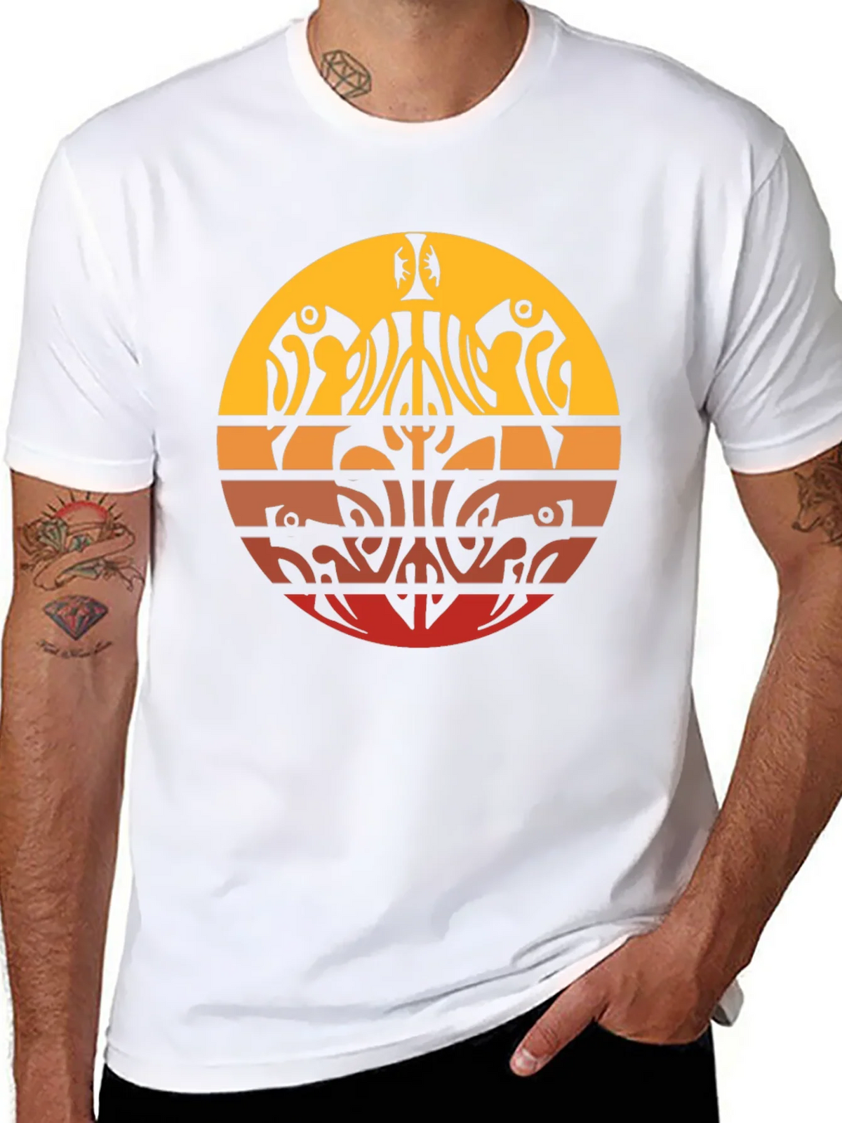 Tribal Sunset Graphic Tee - Casual Comfort product image 7