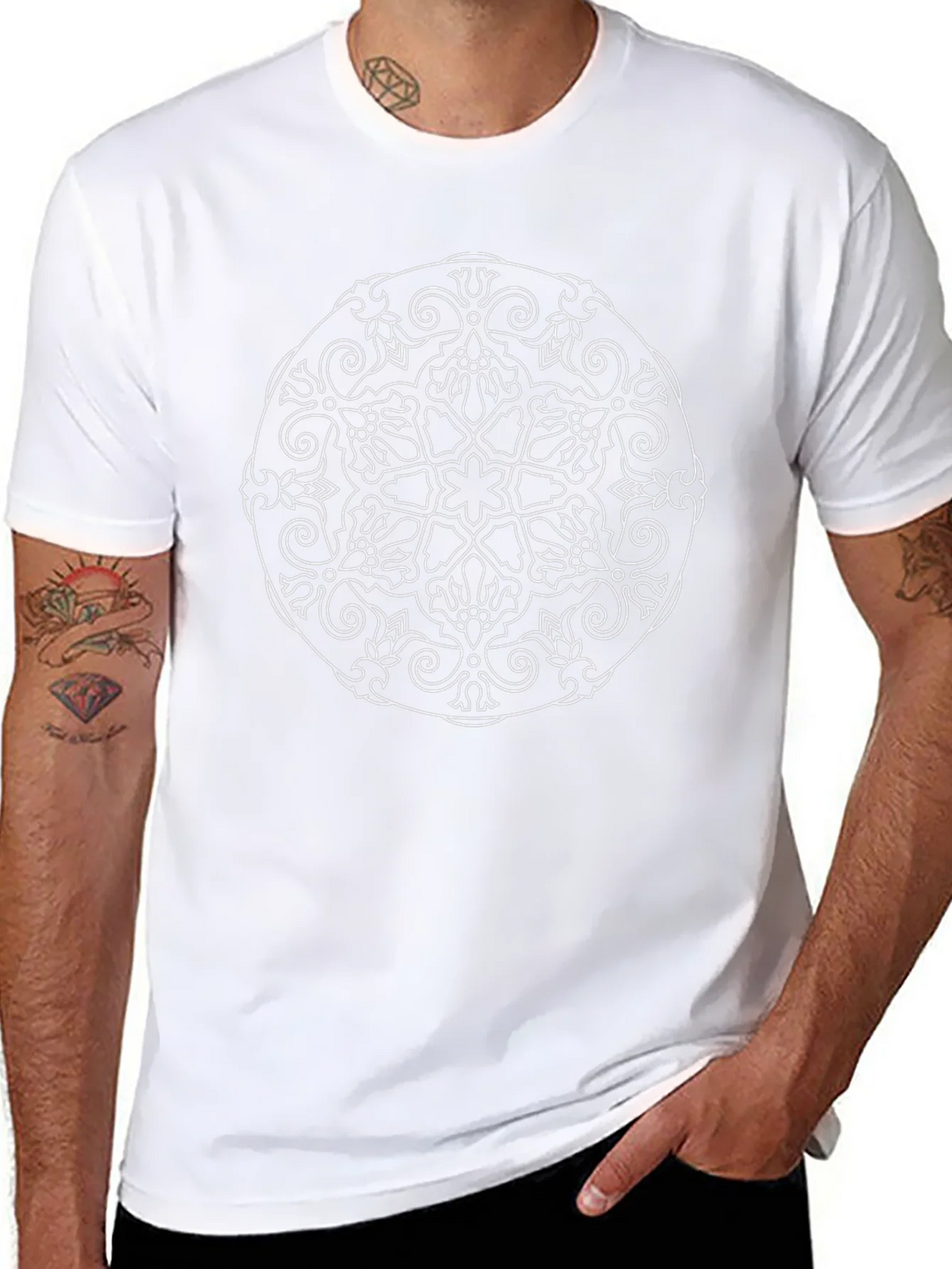 Geometric Mandala Graphic T-Shirt - Stylish Cotton Tee product image 5