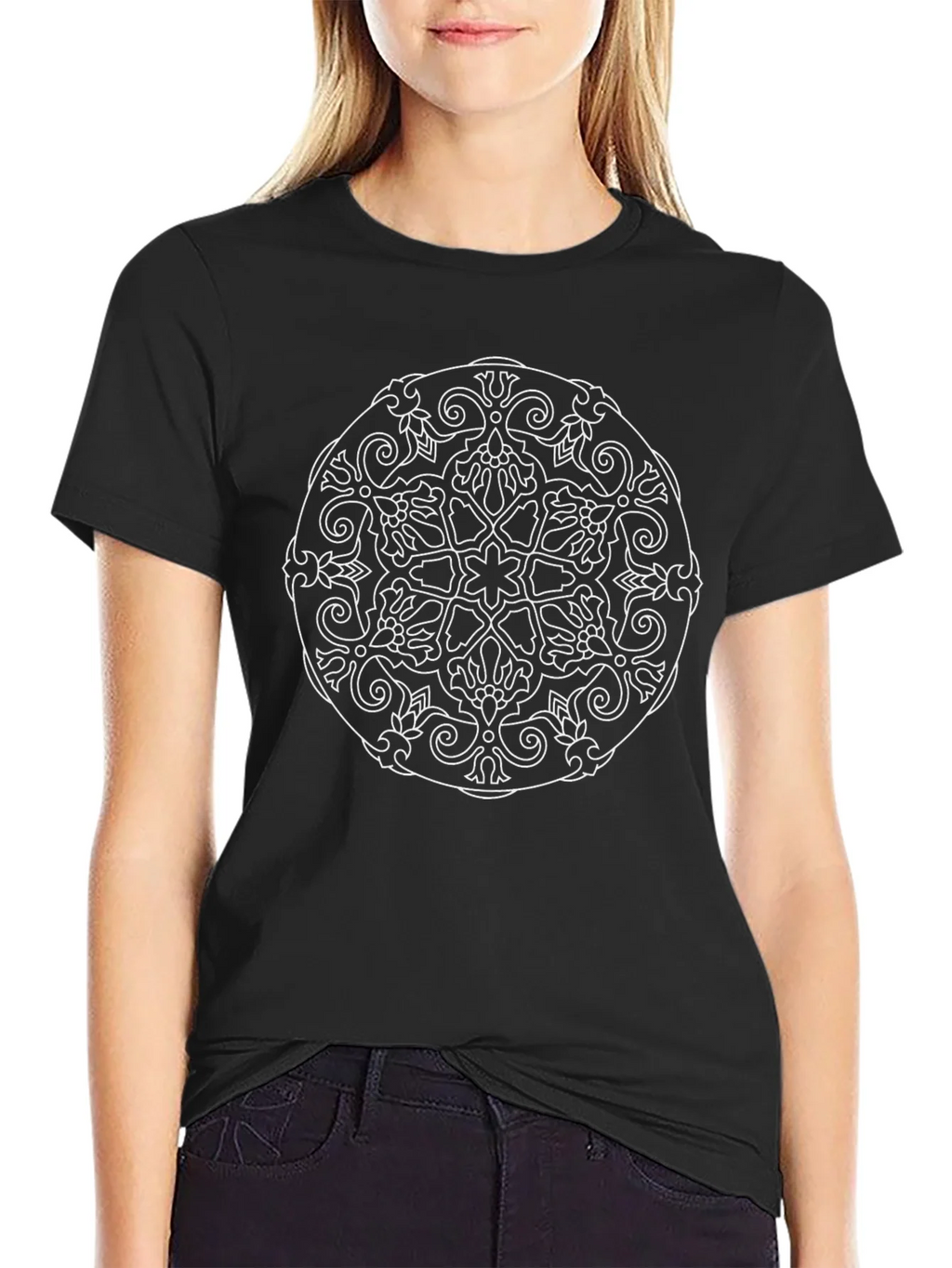 Geometric Mandala Graphic T-Shirt - Stylish Cotton Tee product image 2